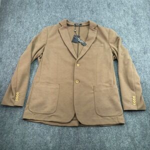 Paul Jones Blazer Men Extra Large Tan Two Button Knit Sport Coat Business Casual